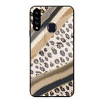PrintiFy Samsung Galaxy A20s ile Uyumlu Arkası Cam Kapak Animal Pattern Tasarımlı Silikon Kılıf