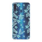 PrintiFy Samsung Galaxy A20S ile Uyumlu Kapak Floral Su Yeşili Tasarımlı 1mm Fit Şeffaf Silikon Kılıf