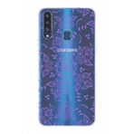 PrintiFy Samsung Galaxy A20S ile Uyumlu Kapak Nostalji Desen - D Tasarımlı 1mm Fit Şeffaf Silikon Kılıf