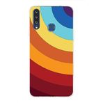 PrintiFy Samsung Galaxy A20S ile Uyumlu Kapak Renk Cümbüşü A Kırmızı Tasarımlı 1mm Fit Şeffaf Silikon Kılıf