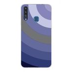 PrintiFy Samsung Galaxy A20S ile Uyumlu Kapak Renk Cümbüşü D Lila Tasarımlı 1mm Fit Şeffaf Silikon Kılıf