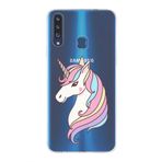 PrintiFy Samsung Galaxy A20S ile Uyumlu Kapak Unicorn Tasarımlı 1mm Fit Şeffaf Silikon Kılıf