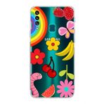 PrintiFy Samsung Galaxy A20S ile Uyumlu Water Color 5 Kamera Korumalı Şeffaf Kılıf