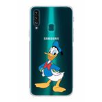PrintiFy Samsung Galaxy A20s Uyumlu Kamera Korumalı Kapak Donald Duck C Tasarımlı Şeffaf Kılıf