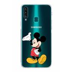 PrintiFy Samsung Galaxy A20s Uyumlu Kamera Korumalı Kapak Mickey Mouse C Tasarımlı Şeffaf Kılıf