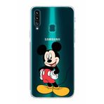 PrintiFy Samsung Galaxy A20s Uyumlu Kamera Korumalı Kapak Mickey Mouse E Tasarımlı Şeffaf Kılıf