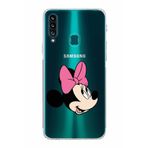 PrintiFy Samsung Galaxy A20s Uyumlu Kamera Korumalı Kapak Minnie Mouse A Tasarımlı Şeffaf Kılıf