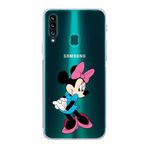 PrintiFy Samsung Galaxy A20s Uyumlu Kamera Korumalı Kapak Minnie Mouse F Tasarımlı Şeffaf Kılıf