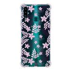 Printify Samsung Galaxy A20S Uyumlu Köşe Korumalı Antişok Kapak Floral Pudra Tasarımlı Şeffaf Kılıf