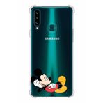 PrintiFy Samsung Galaxy A20s Uyumlu Köşe Korumalı Antişok Kapak Mickey Mouse Tasarımlı Şeffaf Kılıf