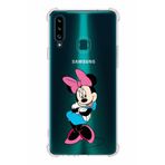 PrintiFy Samsung Galaxy A20s Uyumlu Köşe Korumalı Antişok Kapak Minnie Mouse Tasarımlı Şeffaf Kılıf