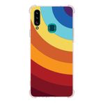 PrintiFy Samsung Galaxy A20s Uyumlu Köşe Korumalı Antişok Kapak Renk Cümbüşü Tasarımlı Şeffaf Kılıf