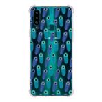 PrintiFy Samsung Galaxy A20S Uyumlu Nazar Boncuğu 4 Baskılı Şeffaf Köşe Korumalı Antişok Kılıf