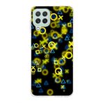 PrintiFy Samsung Galaxy A22 ile Uyumlu Kapak Semboller Tasarımlı 1mm Fit Şeffaf Silikon Kılıf