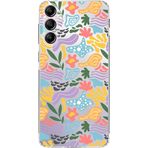 Printify Samsung Galaxy A24 İle Uyumlu 1mm Kapak Memphis Desen Tasarımlı Şeffaf Silikon Cep Telefonu Kılıfı