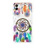PrintiFy Samsung Galaxy A25 ile Uyumlu 1mm Slim Fit Nazar Boncuğu 5 Baskılı Şeffaf Kılıf