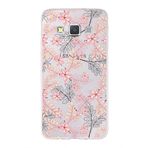 PrintiFy Samsung Galaxy A3 ile Uyumlu Kapak Floral Kırmızı Tasarımlı 1mm Fit Şeffaf Silikon Kılıf