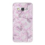 PrintiFy Samsung Galaxy A3 ile Uyumlu Kapak Floral Pudra Tasarımlı 1mm Fit Şeffaf Silikon Kılıf