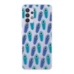 PrintiFy Samsung Galaxy A32 ile Uyumlu 1mm Slim Fit Nazar Boncuğu 4 Baskılı Şeffaf Kılıf