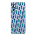 PrintiFy Samsung Galaxy A32 ile Uyumlu Nazar Boncuğu 4 Baskılı Kamera Korumalı Şeffaf Silikon Kılıf