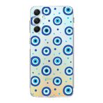 PrintiFy Samsung Galaxy A34 ile Uyumlu 1mm Slim Fit Nazar Boncuğu 1 Baskılı Şeffaf Kılıf