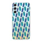 PrintiFy Samsung Galaxy A34 ile Uyumlu Nazar Boncuğu 4 Baskılı Kamera Korumalı Şeffaf Silikon Kılıf