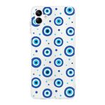 PrintiFy Samsung Galaxy A35 ile Uyumlu 1mm Slim Fit Nazar Boncuğu 1 Baskılı Şeffaf Kılıf