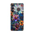 PrintiFy Samsung Galaxy A35 ile Uyumlu Vitray Mücevher Flora Tasarımlı Şeffaf Silikon Kılıf