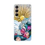 PrintiFy Samsung Galaxy A35 ile Uyumlu Vitray Okyanus Sabahı Tasarımlı Şeffaf Silikon Kılıf