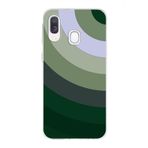 PrintiFy Samsung Galaxy A40 ile Uyumlu Kapak Renk Cümbüşü C Haki Tasarımlı 1mm Fit Şeffaf Silikon Kılıf