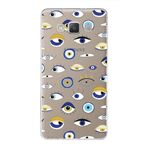 PrintiFy Samsung Galaxy A5 2015 ile Uyumlu 1mm Slim Fit Nazar Boncuğu 2 Baskılı Şeffaf Kılıf