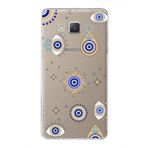 PrintiFy Samsung Galaxy A5 2015 ile Uyumlu 1mm Slim Fit Nazar Boncuğu 5 Baskılı Şeffaf Kılıf