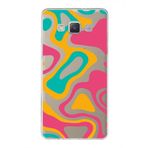 PrintiFy Samsung Galaxy A5 ile Uyumlu Kapak Renkli Desen B Turuncu Tasarımlı 1mm Fit Şeffaf Silikon Kılıf