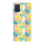 Printify Samsung Galaxy A51 İle Uyumlu 1mm Kapak Memphis Desen Tasarımlı Şeffaf Silikon Cep Telefonu Kılıfı