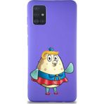 Printify Samsung Galaxy A51 Soft Premier Kapak Bayan Puff Tasarımlı Silikon Cep Telefonu Kılıfı