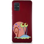 Printify Samsung Galaxy A51 Soft Premier Kapak Salyangoz Gary Tasarımlı Silikon Cep Telefonu Kılıf