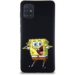 Printify Samsung Galaxy A51 Soft Premier Kapak Sünger Bob Tasarımlı Silikon Cep Telefonu Kılıf
