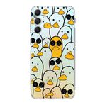 PrintiFy Samsung Galaxy A54 ile Uyumlu Kapak Duck Tasarımlı 1mm Fit Şeffaf Silikon Kılıf