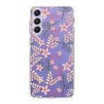 PrintiFy Samsung Galaxy A54 ile Uyumlu Kapak Floral Kırmızı Tasarımlı 1mm Fit Şeffaf Silikon Kılıf