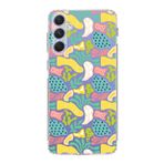 PrintiFy Samsung Galaxy A54 ile Uyumlu Kapak Memphis Desen - 3 Tasarımlı 1mm Fit Şeffaf Silikon Kılıf