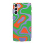 PrintiFy Samsung Galaxy A54 ile Uyumlu Kapak Renkli Desen E Yeşil Tasarımlı 1mm Fit Şeffaf Silikon Kılıf