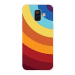 PrintiFy Samsung Galaxy A6 2018 ile Uyumlu Kapak Renk Cümbüşü A Kırmızı Tasarımlı 1mm Fit Şeffaf Silikon Kılıf