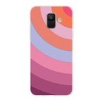 PrintiFy Samsung Galaxy A6 2018 ile Uyumlu Kapak Renk Cümbüşü F Pembe Tasarımlı 1mm Fit Şeffaf Silikon Kılıf