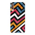 PrintiFy Samsung Galaxy A7 2018 ile Uyumlu Kapak Labirent Grafiti Tasarımlı 1mm Fit Şeffaf Silikon Kılıf