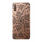 PrintiFy Samsung Galaxy A7 2018 ile Uyumlu Kapak Nostalji Desen - B Tasarımlı 1mm Fit Şeffaf Silikon Kılıf