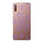 PrintiFy Samsung Galaxy A7 2018 ile Uyumlu Kapak Nostalji Desen - D Tasarımlı 1mm Fit Şeffaf Silikon Kılıf