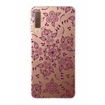 PrintiFy Samsung Galaxy A7 2018 ile Uyumlu Kapak Nostalji Desen - F Tasarımlı 1mm Fit Şeffaf Silikon Kılıf
