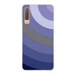 PrintiFy Samsung Galaxy A7 2018 ile Uyumlu Kapak Renk Cümbüşü D Lila Tasarımlı 1mm Fit Şeffaf Silikon Kılıf