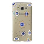 PrintiFy Samsung Galaxy A7 ile Uyumlu 1mm Slim Fit Nazar Boncuğu 5 Baskılı Şeffaf Kılıf