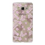 PrintiFy Samsung Galaxy A7 ile Uyumlu Kapak Floral Pudra Tasarımlı 1mm Fit Şeffaf Silikon Kılıf